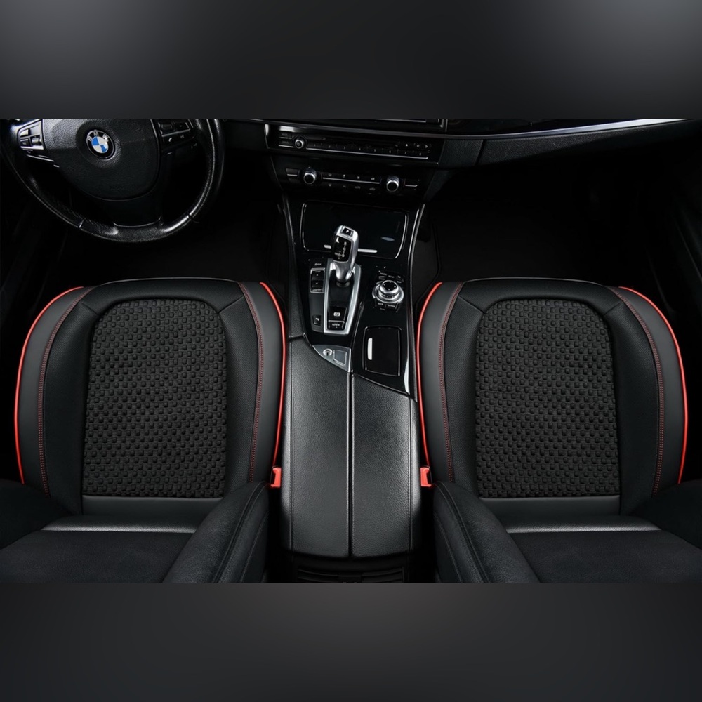 LSRRDL 2 Piece Deluxe Leather Front Car Bottom Seat Covers, Car Seat Protector - Picture 2 of 6